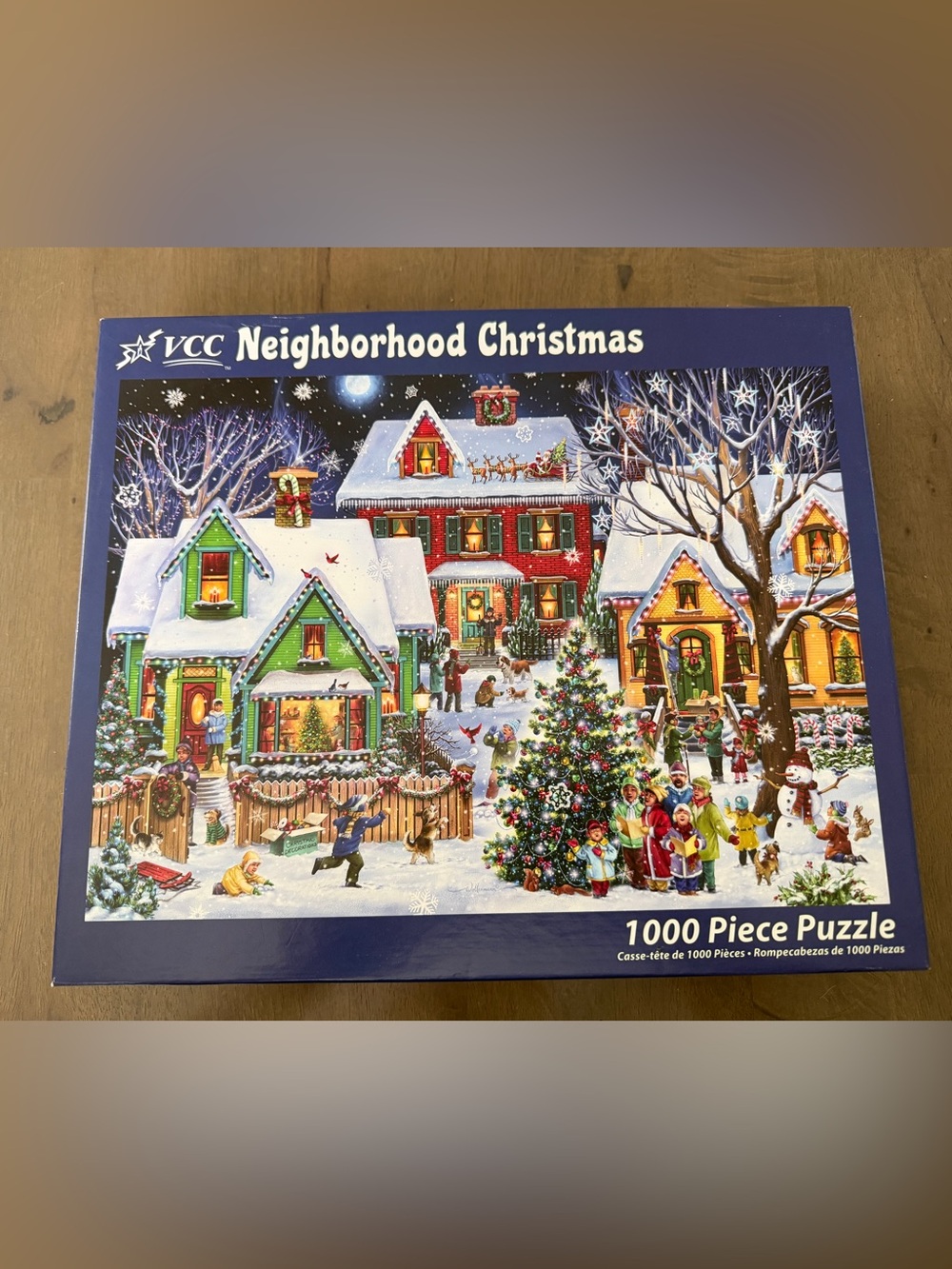 The Neighborhood Christmas 1000pc Holiday Festive Puzzle Complete VCC